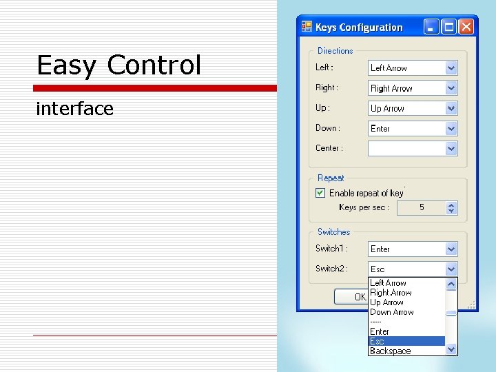 Easy Control interface 