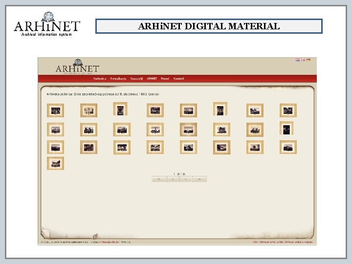 ARHi. NET DIGITAL MATERIAL Archival information system 