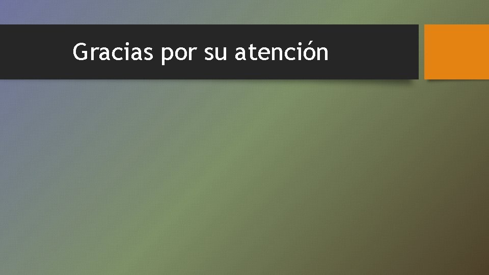Gracias por su atención 