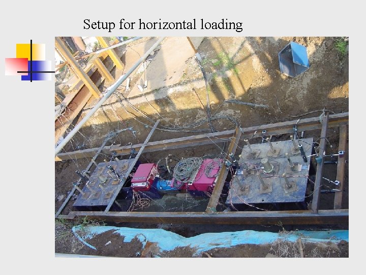 Setup for horizontal loading 