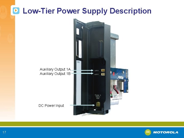 Low-Tier Power Supply Description Auxiliary Output 1 A Auxiliary Output 1 B DC Power