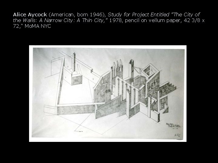 Alice Aycock (American, born 1946), Study for Project Entitled "The City of the Walls: Alice Aycock (American, born 1946), Study for Project Entitled "The City of the Walls: