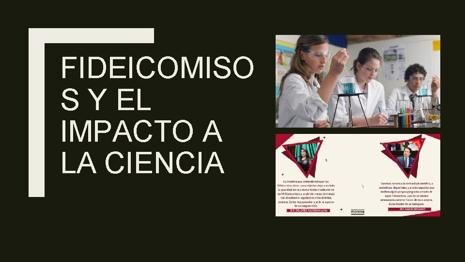 FIDEICOMISO S Y EL IMPACTO A LA CIENCIA 