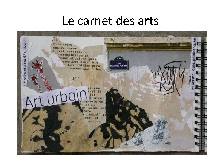 Le carnet des arts 