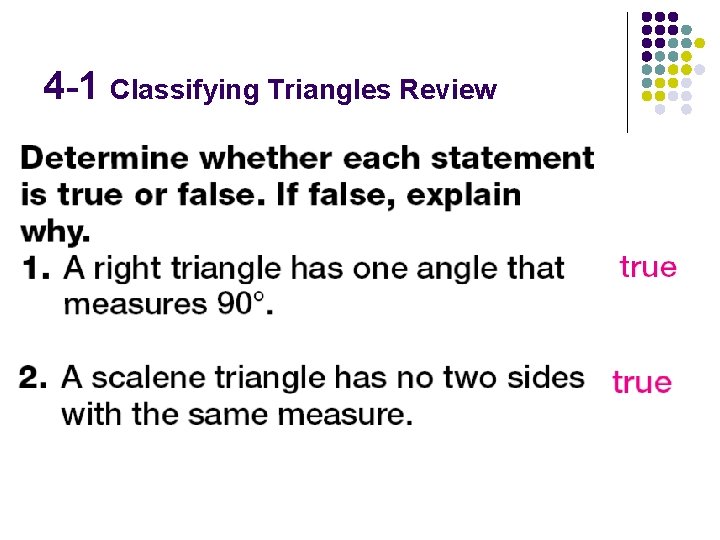 4 -1 Classifying Triangles Review 