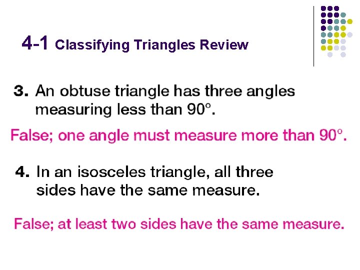 4 -1 Classifying Triangles Review 