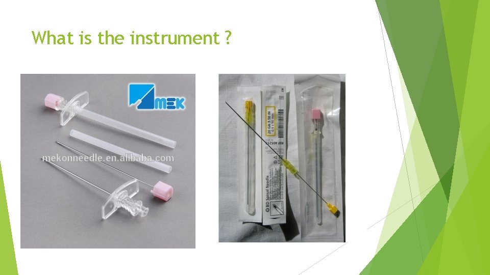 What is the instrument ? 