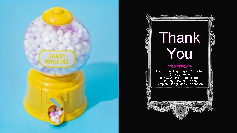 Thank You The USC Writing Program / Director: Dr. Norah Ashe The USC Writing