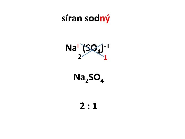 síran sodný Na. I (SO 4)-II 2 1 Na 2 SO 4 2: 1