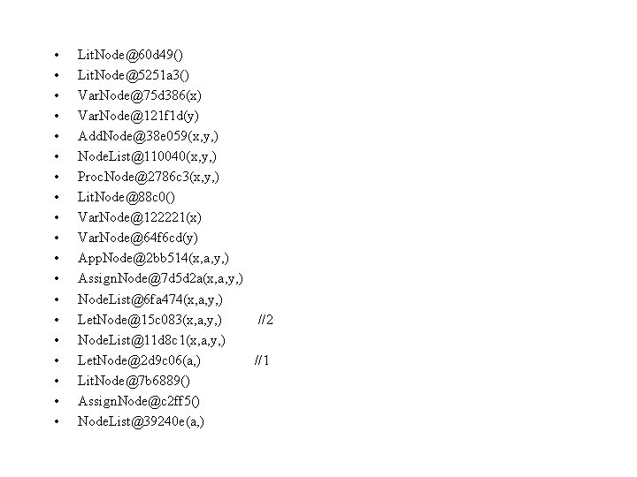  • • • • • Lit. Node@60 d 49() Lit. Node@5251 a 3()