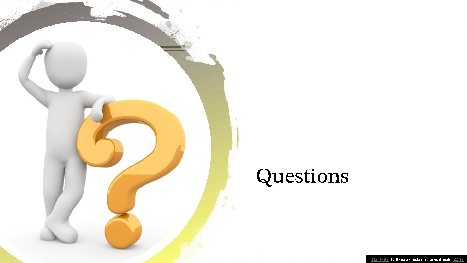 Questions This Photo by Unknown author is licensed under CC BY. 