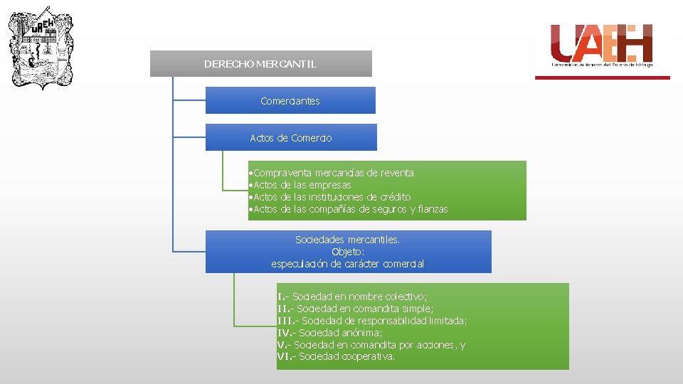 DERECHO MERCANTIL Comerciantes Actos de Comercio • Compraventa mercancías de reventa • Actos de