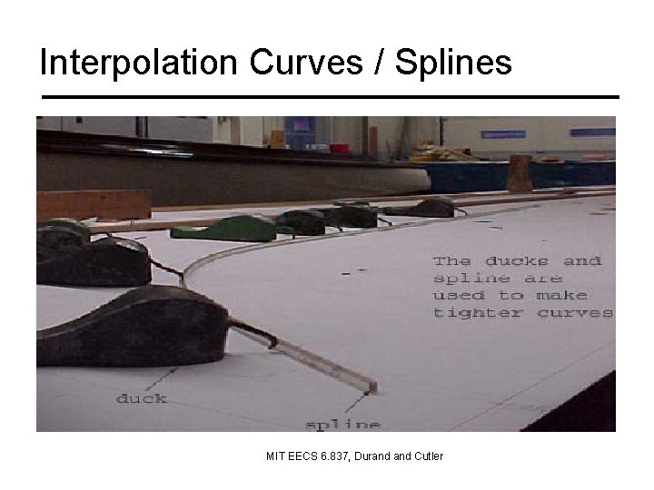 Interpolation Curves / Splines MIT EECS 6. 837, Durand Cutler 