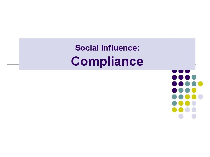 Social Influence: Compliance 