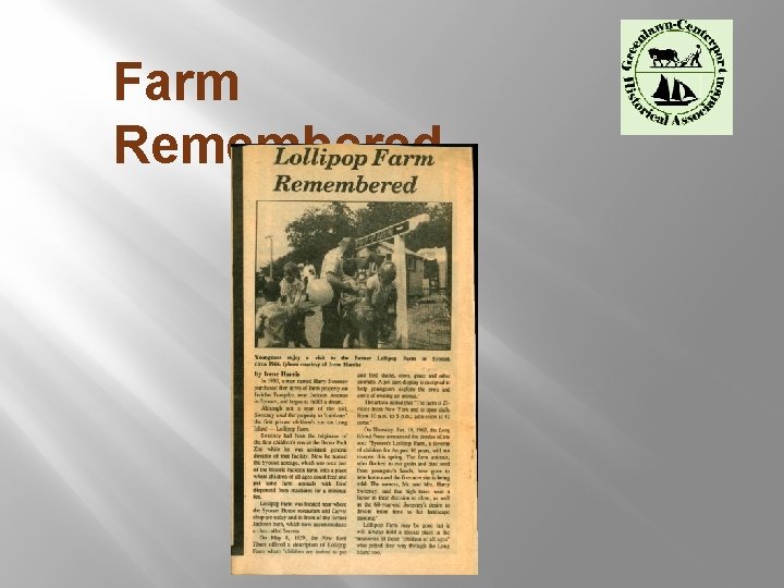 Farm Remembered 