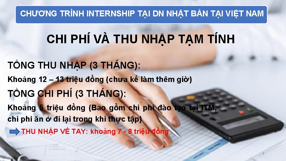 CHƯƠNG TRÌNH INTERNSHIP TẠI DN NHẬT BẢN TẠI VIỆT NAM CHI PHÍ VÀ THU