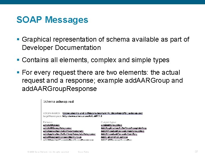 SOAP Messages § Graphical representation of schema available as part of Developer Documentation § SOAP Messages § Graphical representation of schema available as part of Developer Documentation §