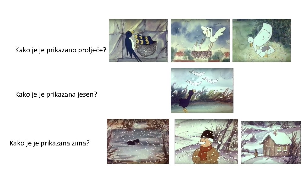 Kako je je prikazano proljeće? Kako je je prikazana jesen? Kako je je prikazana