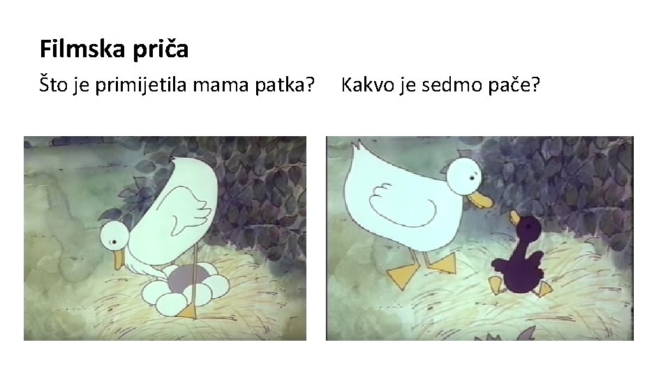 Filmska priča Što je primijetila mama patka? Kakvo je sedmo pače? 