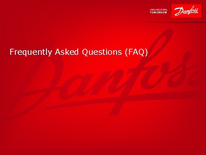Frequently Asked Questions (FAQ) 13 | Department (slide master) 