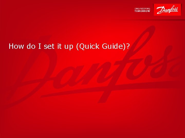 How do I set it up (Quick Guide)? 5 | Department (slide master) 