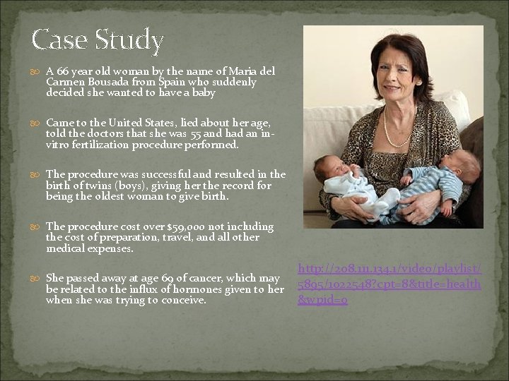 Case Study A 66 year old woman by the name of Maria del Carmen Case Study A 66 year old woman by the name of Maria del Carmen