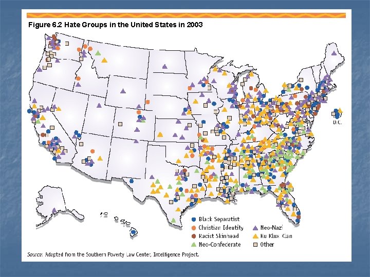 Figure 6. 2 Hate Groups in the United States in 2003 