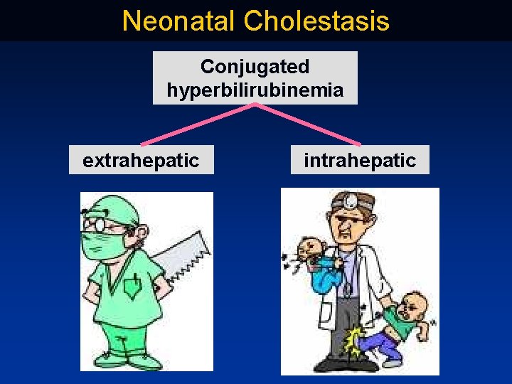 Neonatal Cholestasis Conjugated hyperbilirubinemia extrahepatic intrahepatic 