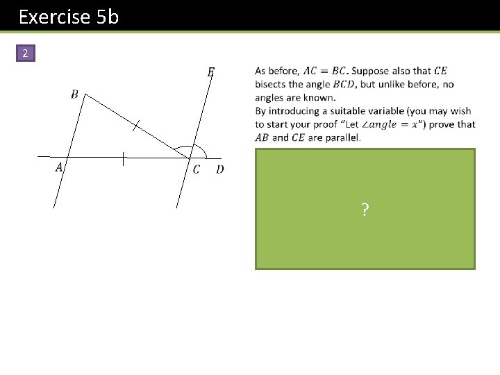 Exercise 5 b 2 ? Exercise 5 b 2 ?