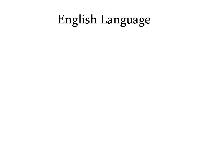 English Language 