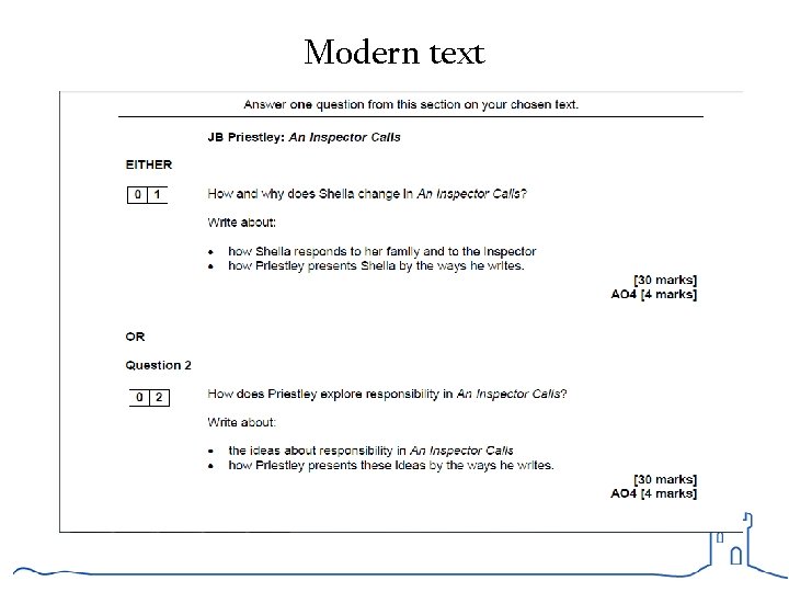 Modern text 