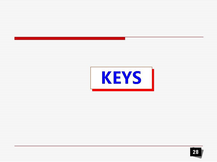 KEYS 28 