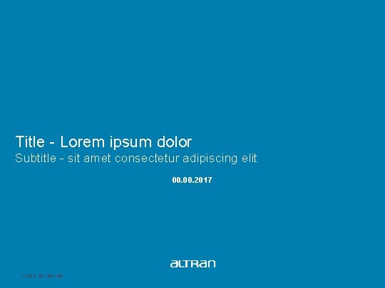 Title - Lorem ipsum dolor Subtitle - sit amet consectetur adipiscing elit 00. 2017