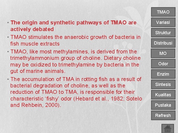 TMAO • The origin and synthetic pathways of TMAO are actively debated • TMAO