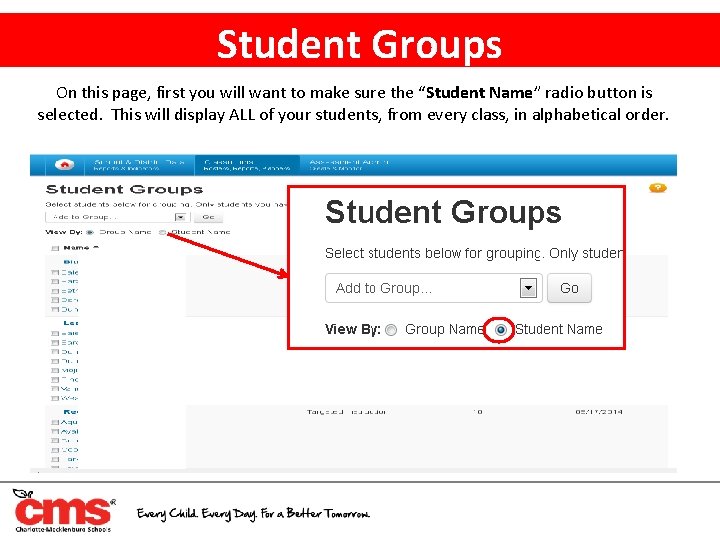 Student Groups On this page, first you will want to make sure the “Student