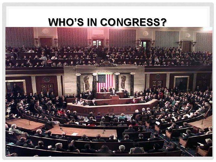 WHO’S IN CONGRESS? • 