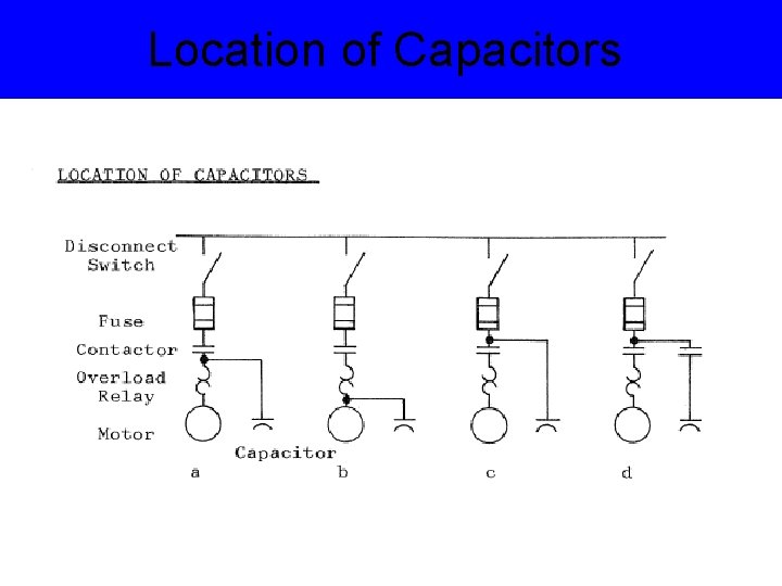 Location of Capacitors 