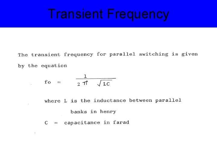 Transient Frequency 