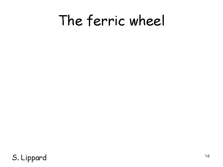 The ferric wheel S. Lippard 14 