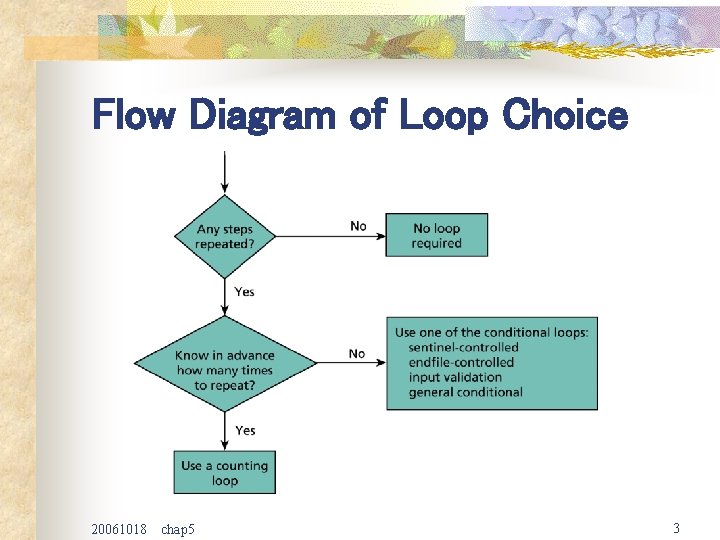 Flow Diagram of Loop Choice 20061018 chap 5 3 