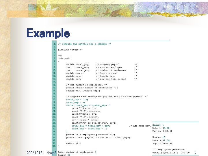 Example 20061018 chap 5 9 