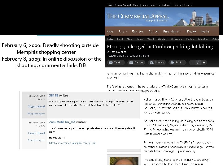 February 6, 2009: Deadly shooting outside Memphis shopping center February 8, 2009: In online February 6, 2009: Deadly shooting outside Memphis shopping center February 8, 2009: In online