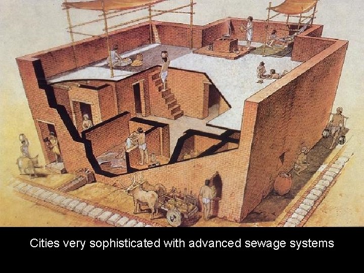 Cities very sophisticated with advanced sewage systems 