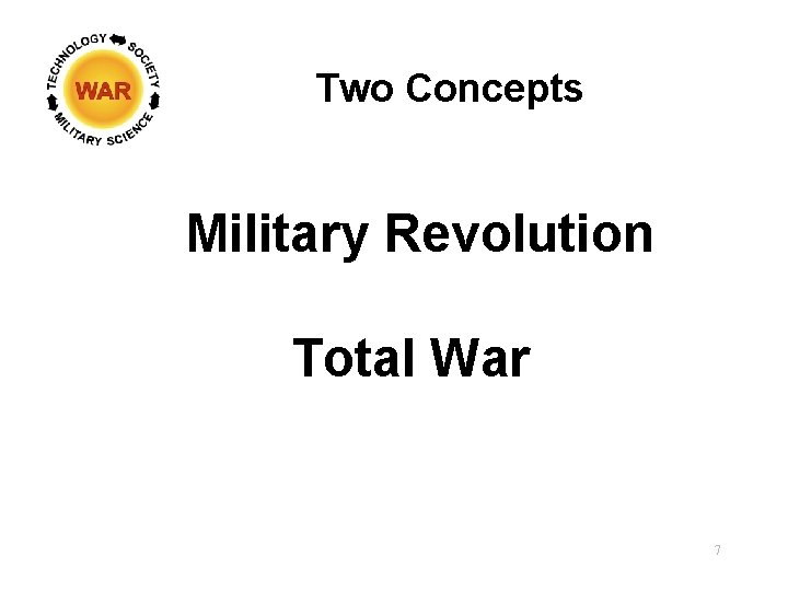 Two Concepts Military Revolution Total War 7 