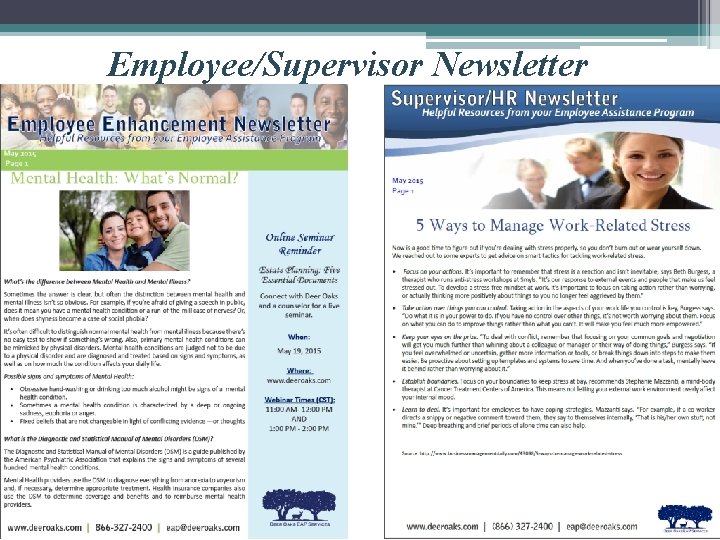 Employee/Supervisor Newsletter 