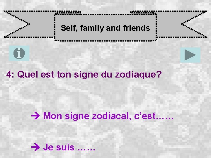 Self, family and friends 4: Quel est ton signe du zodiaque? Mon signe zodiacal,