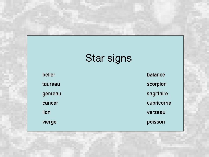 Star signs bélier balance taureau scorpion gémeau sagittaire cancer capricorne lion verseau vierge poisson