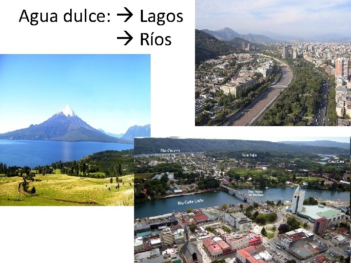 Agua dulce: Lagos Ríos 