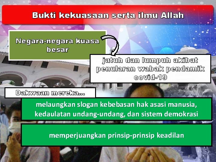 Bukti kekuasaan serta ilmu Allah Negara-negara kuasa besar jatuh dan lumpuh akibat penularan wabak