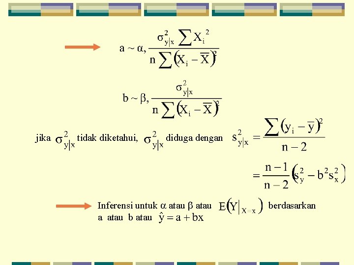 jika tidak diketahui, diduga dengan Inferensi untuk atau a atau berdasarkan 